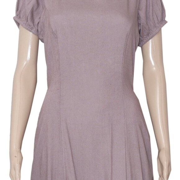 Free People Jackie Midi Puff Sleeve Backless Tie Slim Dress New - Picture 4 of 6